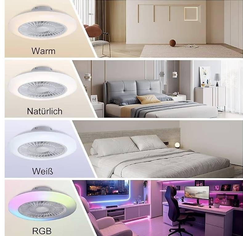 Ventilatori: Oyajia RGB LED Deckenventilator mit Bluetooth-Lautsprecher – Usato da Stettfurt venduto da Jezaig1989 2