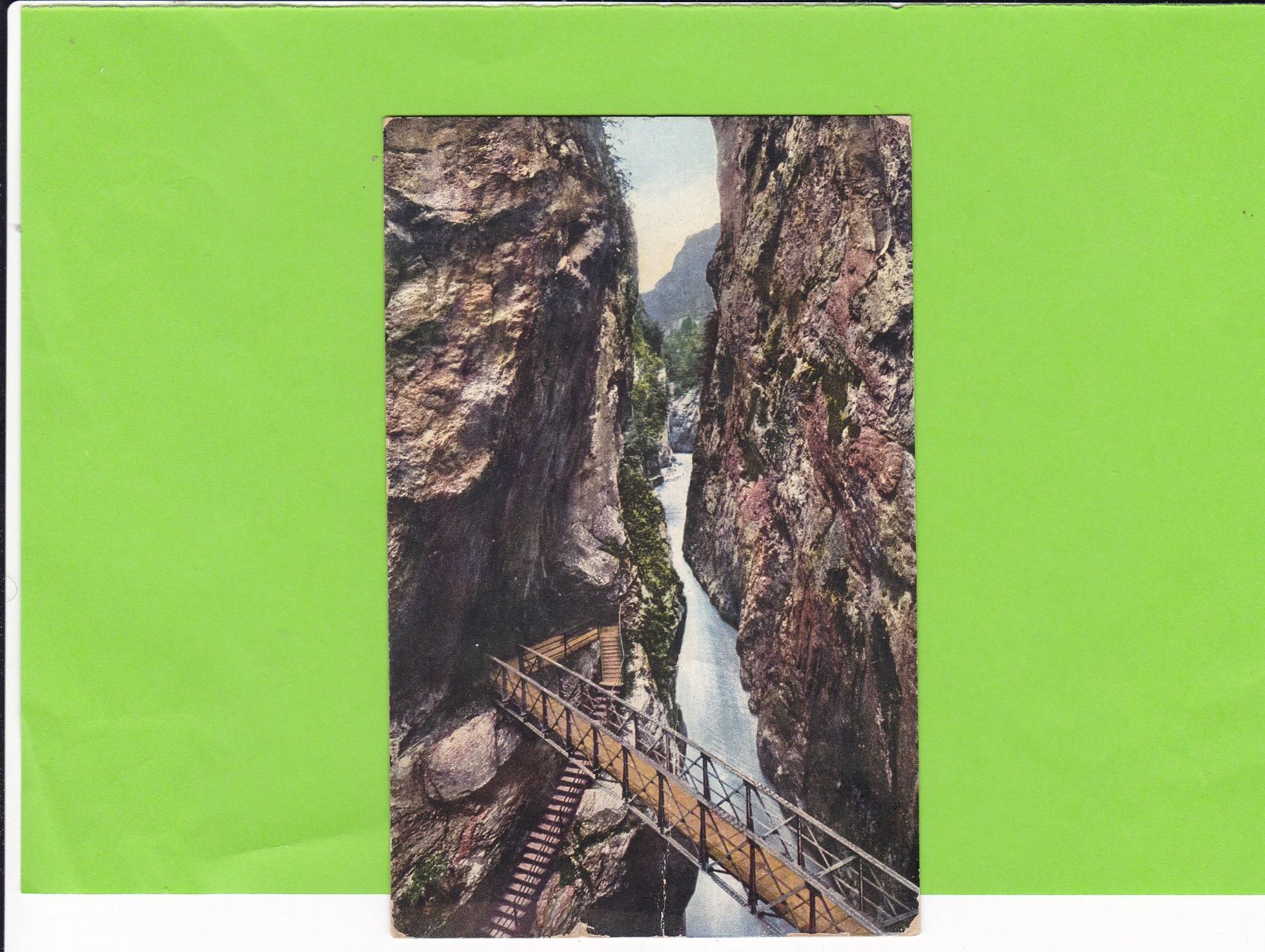 Cartoline postali: Meiringen-Aareschlucht – Usato da St. Peterzell venduto da neckertal