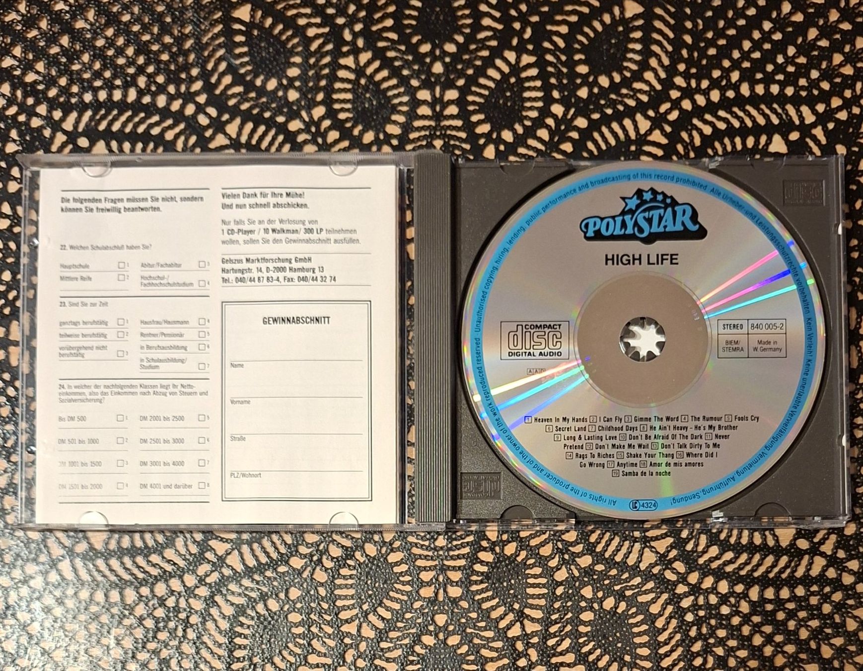 CD: High Life - Superhitmachine, DE Hit Compilation CD 1988 – Usato da Schönenberg TG venduto da Gregolino76 2