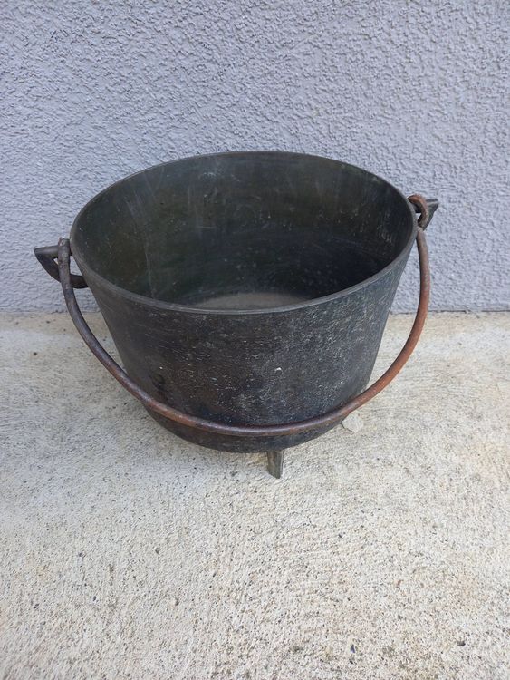 Chaudron En Fonte 0,8 L - Idéal Pour Camping, Soupes Et Ragoûts - Avec Couvercle Et Poignée