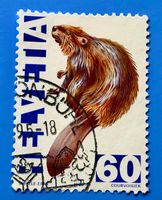 Nr.876 Europäischer Biber GESTEMPELT  Zirkuswelt 1995  