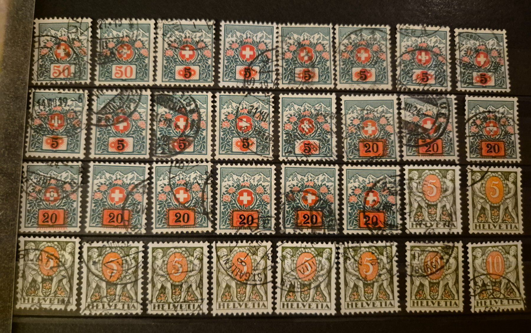 Tutti i francobolli: Lot de timbres taxe CH – Usato da Vionnaz venduto da Rcf1 1