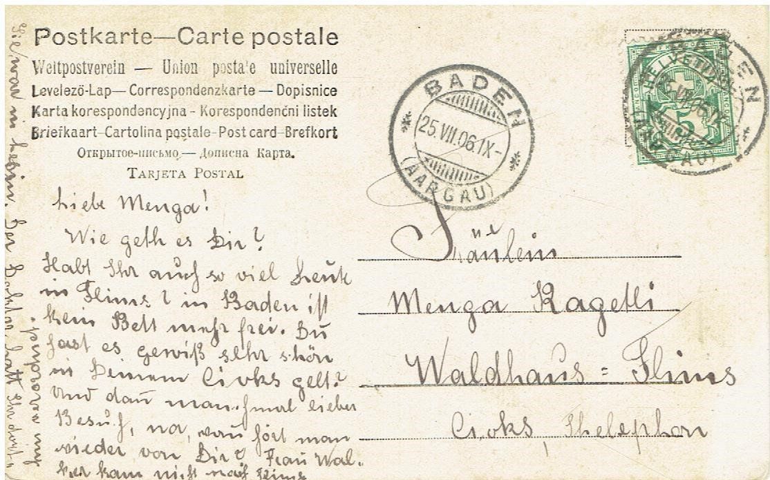 Cartoline postali: Elmer Keene Photogravure, 1906 – Usato da Flims - Dorf venduto da Stagediver 1