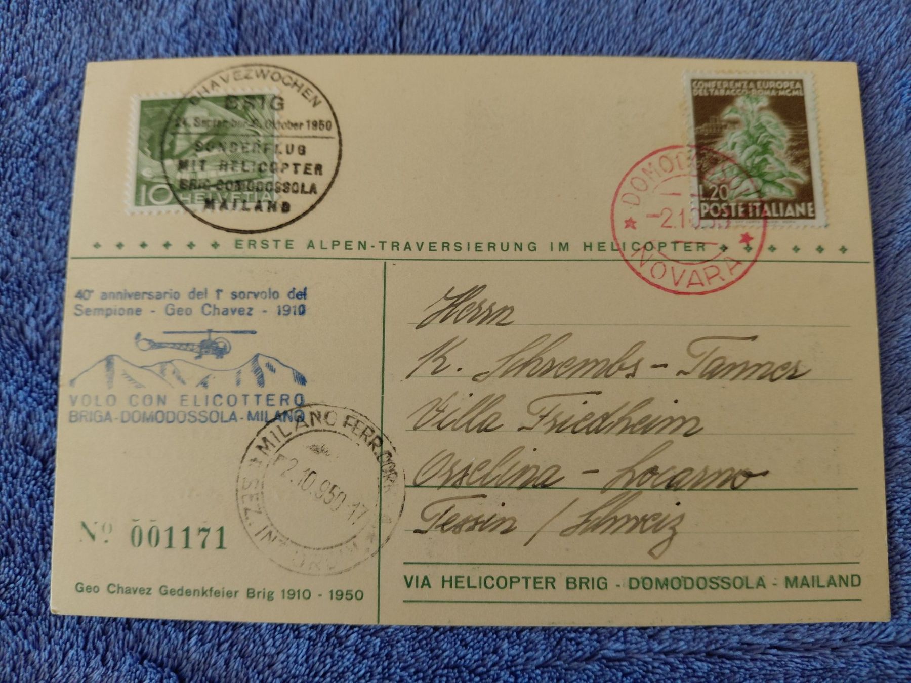 Alle Briefmarken: Superkarte 1950 – Gebraucht aus Horw von Onurb008