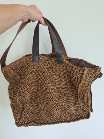 Intimissimi Brown Woven Tote Bag - Perfect for Summer!
