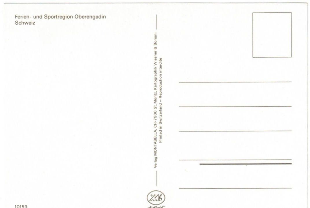 Cartoline postali: St. Moritz - Skigebiet Oberengadin – Usato da Binningen venduto da Mountainrider 1