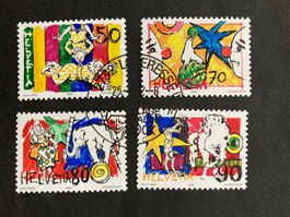 Schweiz 1992 Satz Zirkus gestempelt