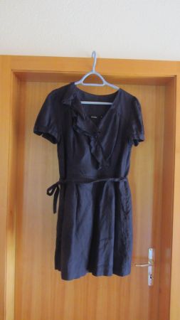 Robe en lin bleu marine NULU 42