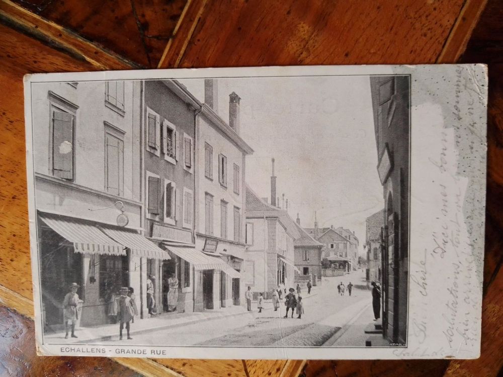 Alte PK / Echallens Grand Rue / gelaufen 1903 Kaufen auf Ricardo
