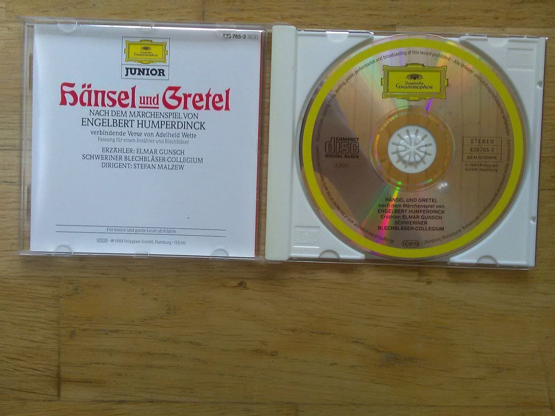 CD: Hänsel & Gretel  (Engelbert Humperdinck) – Usato da St.Galllen venduto da elkaphone 2