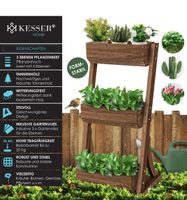 + KESSER® Hochbeet Vertikalbeet mit Etagen Balkonbeet Blumen