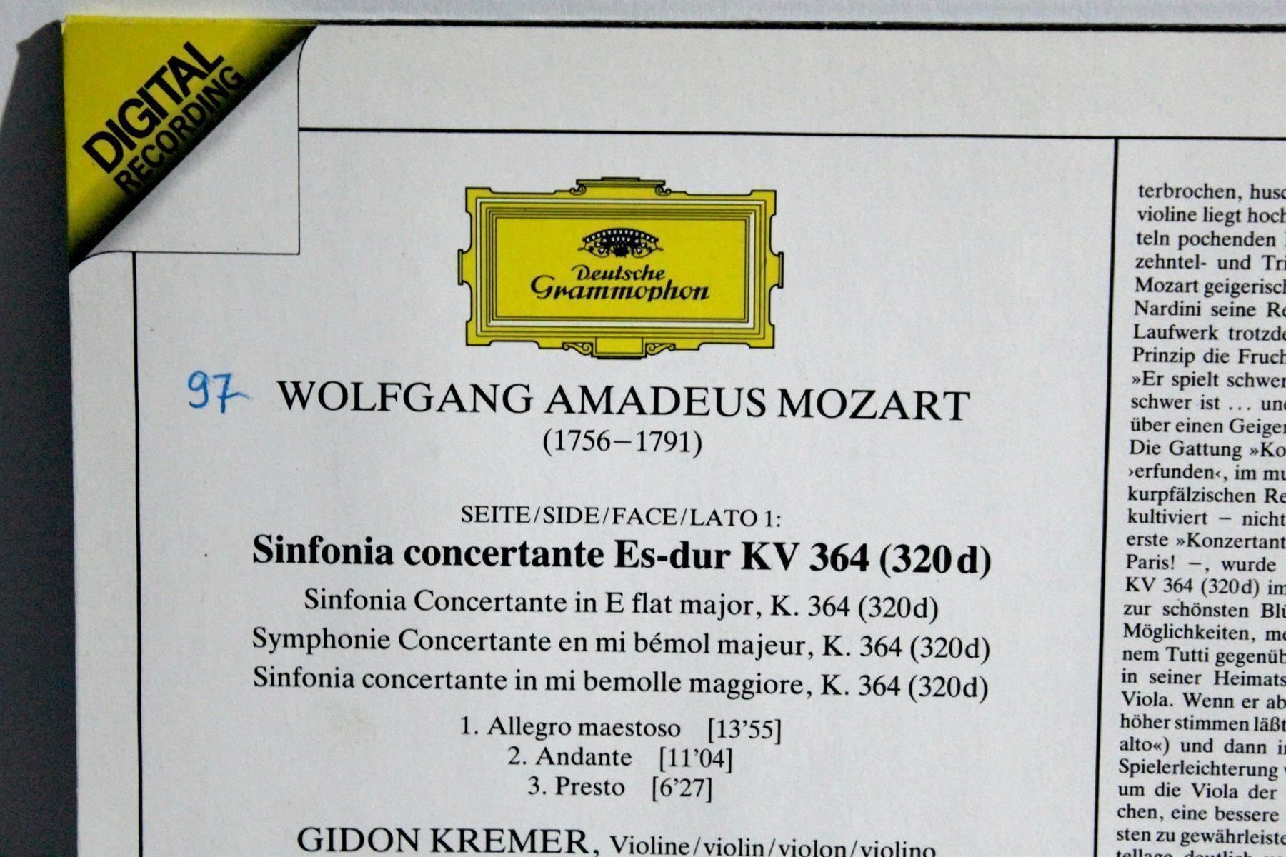 CD: MOZART: Sinfonia / Violinkonzert No. 2 – Usato da Bern venduto da kultiges 4