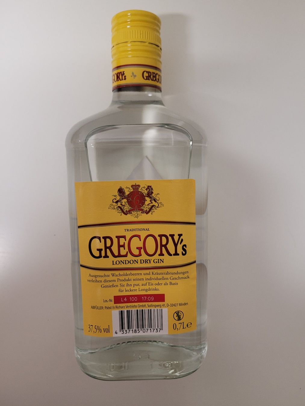 Bevande alcoliche: 3 x Gregory's London Dry Gin – Nuovo e nell'imballaggio originale da Luzern venduto da Iorek_Byrnison 2