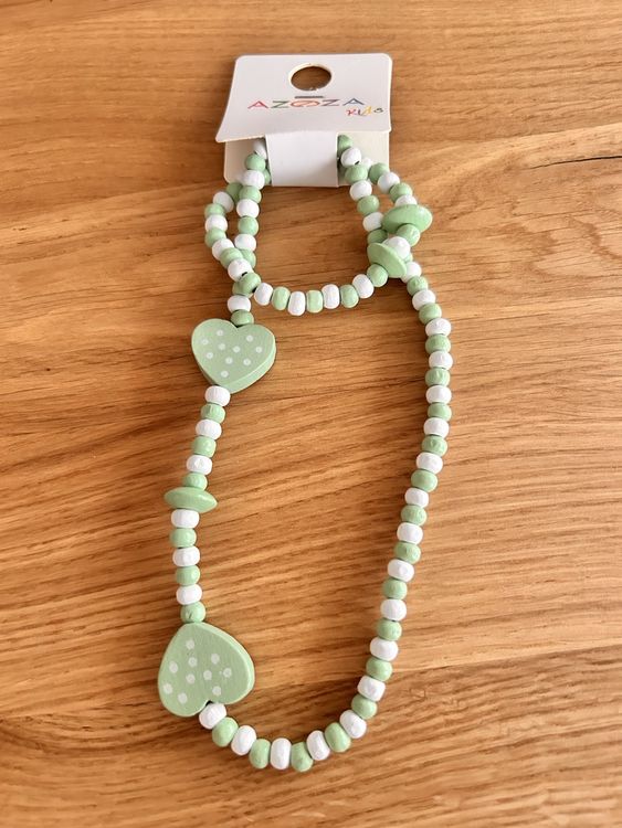 HABNI Kinder Schmuck Set - Halskette Und Armband Mit Blumen Perlen Für Mädchen