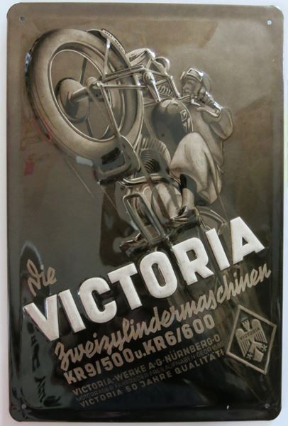 Insegne: Blechschild 3D-VICTORIA MOTORRAD – Nuovo e nell'imballaggio originale da Rupperswil venduto da big-one-sale