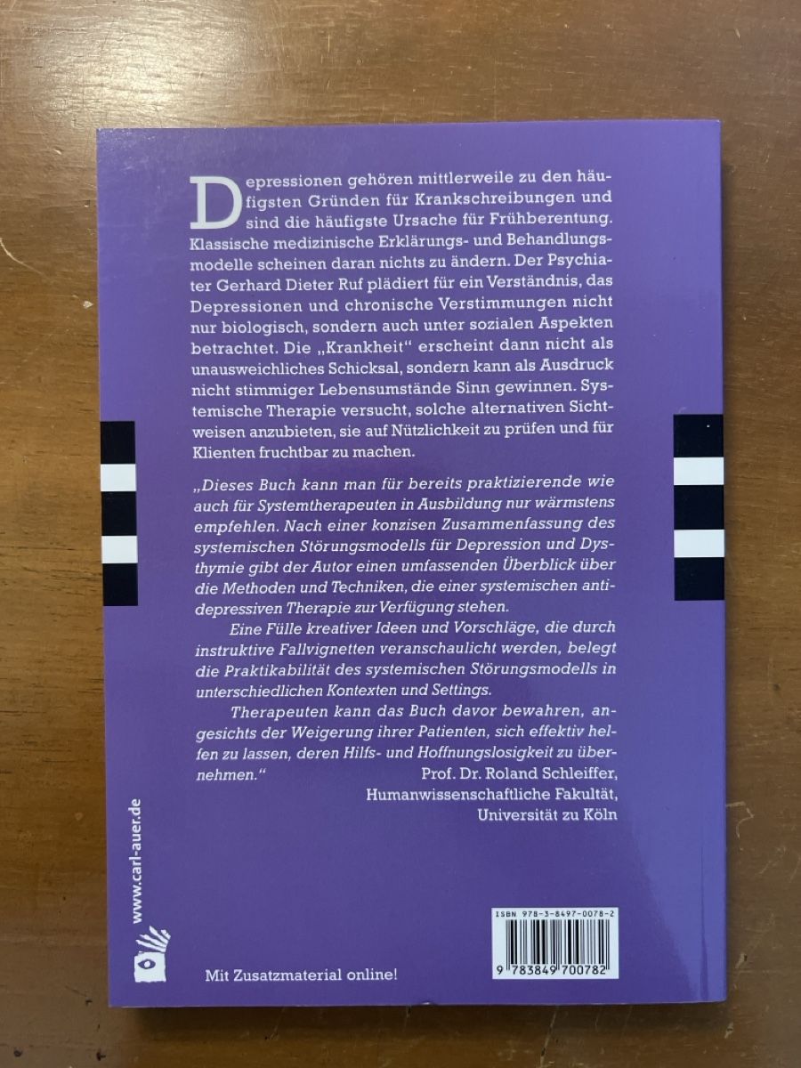 Libri: Depression und Dysthymia systemisch behandeln – Nuovo (secondo la descrizione) da Winterthur venduto da Divns 1