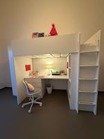 Smastad Hochbett mit Schreibtisch 4 Schubladen, 90x200 cm