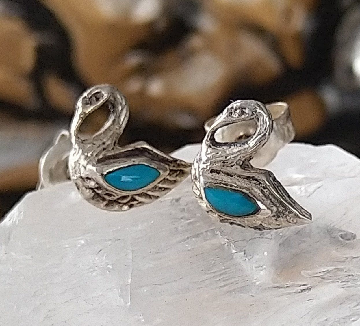 Orecchini pendenti & Orecchini a lobo: OHRRINGE SCHWAN IN SILBER 925 – Usato da Romanshorn venduto da BoutiqueA 4