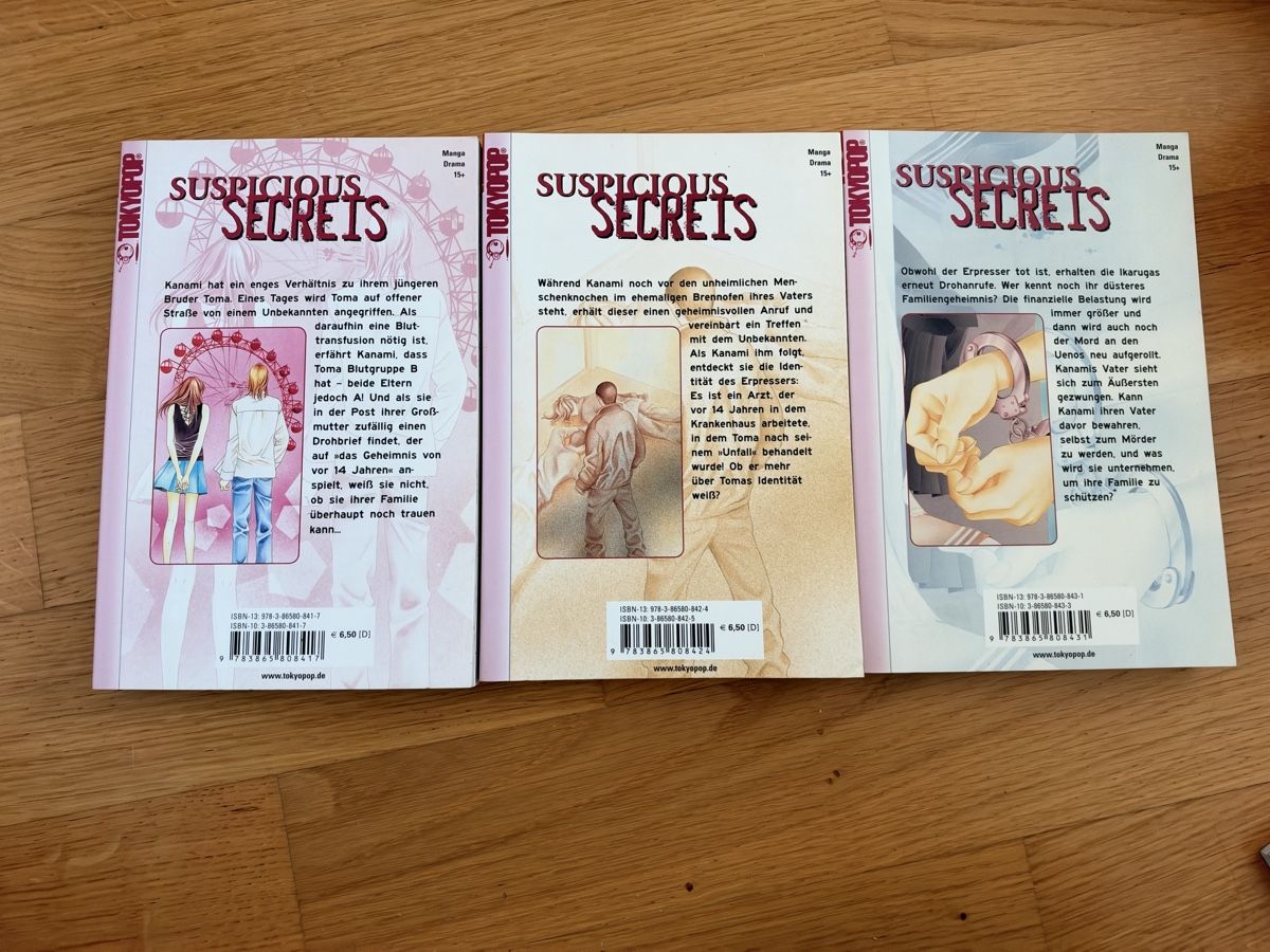 Fumetti: Mangas Suspicious Secrets 1-3  – Usato da Wangen b. Olten venduto da Miruku_chan 2