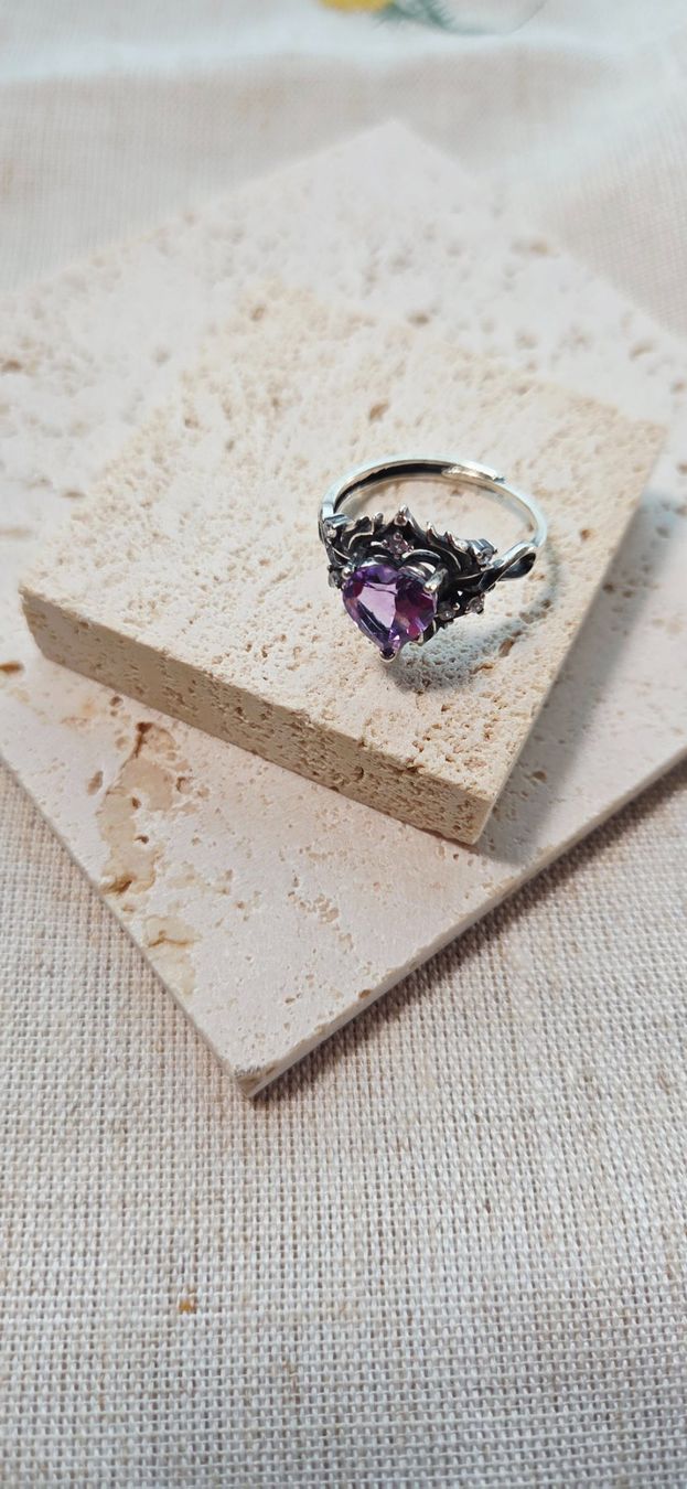 Anelli: NEW - S925 Amethyst Ring (Adjustable) – Nuovo (secondo la descrizione) da Zürich venduto da cin_wcf6 5