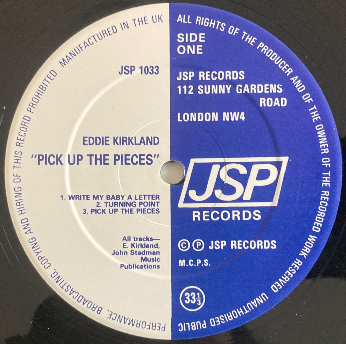 Dischi in vinile: EDDIE KIRKLAND - PICK UP THE PIECES – Usato da Poliez-Pittet venduto da Newtown-Records 2