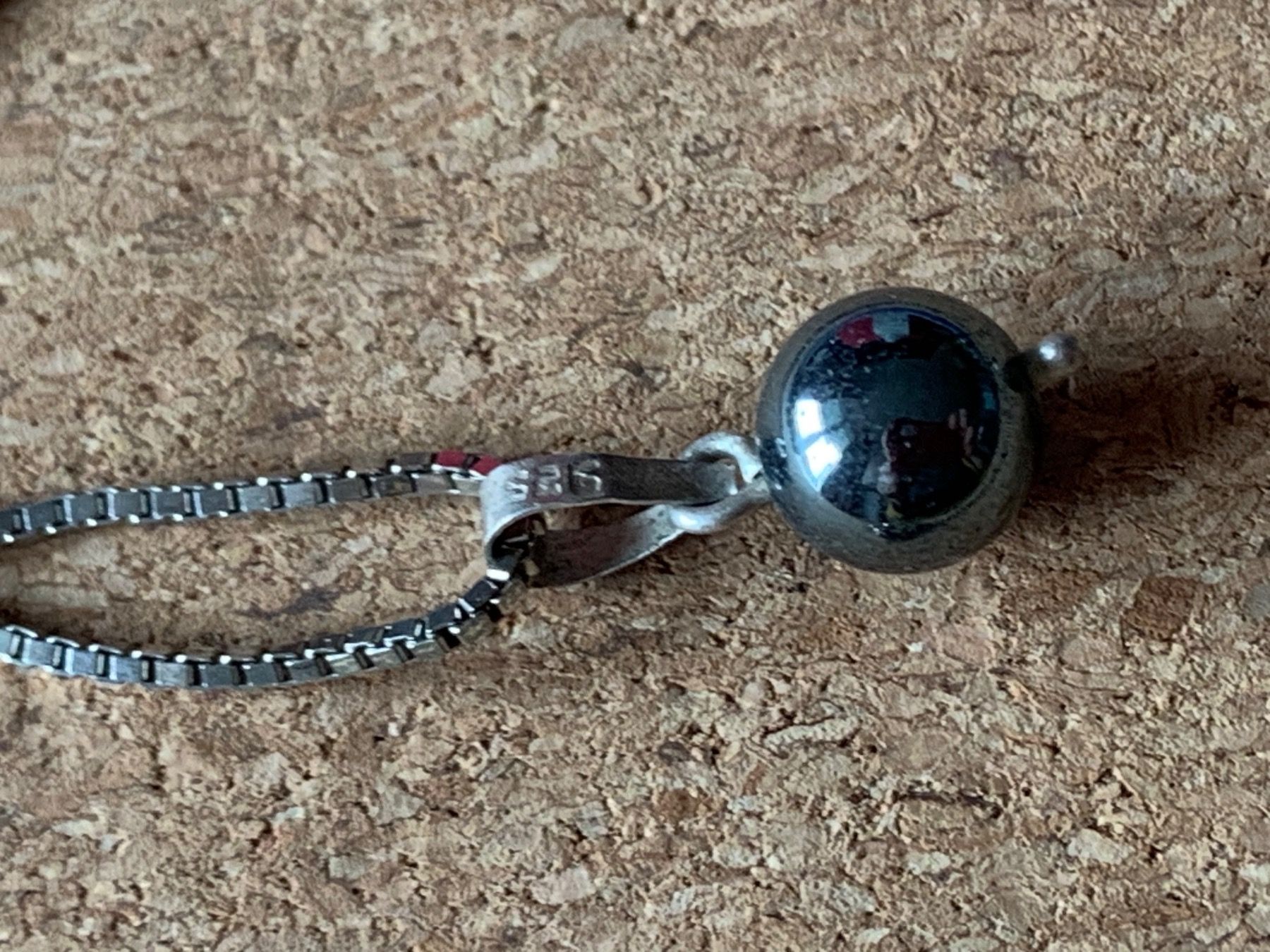 Pendentifs: Venezianerkette + Hämatit Kugel (38cm) – D'occasion à Dittingen par Bijoubelle 5