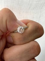 Verlobungsring 2,5 ct  IGI zertifiziert, 14K Weißgold