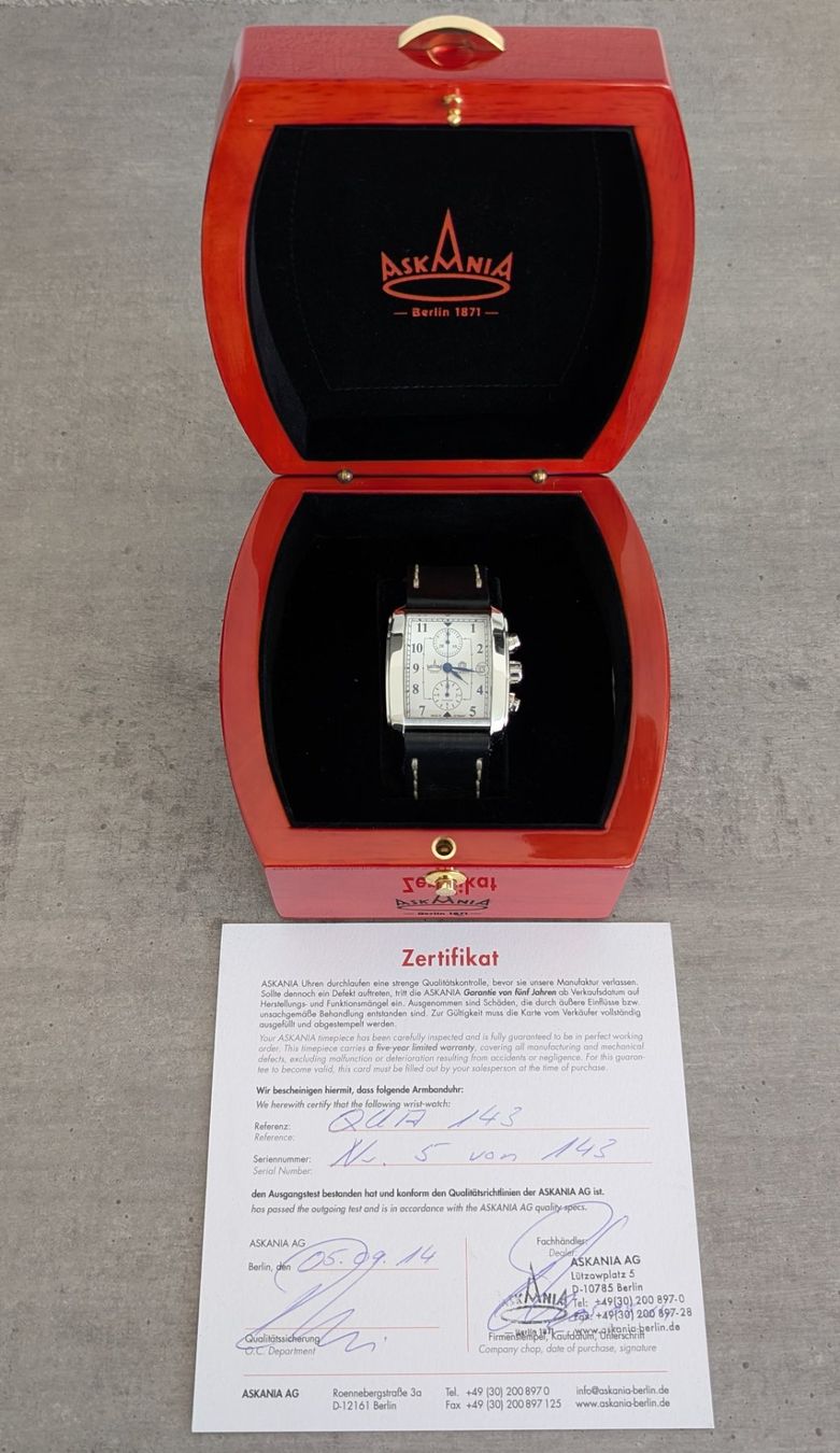 Orologi: Askania - Quadriga (Limited Edition) – Usato da Mettmenstetten venduto da monotoner 1