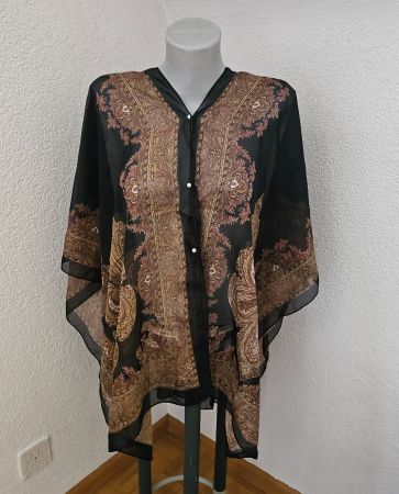 Tunika / Strandkleid / Poncho One Size Paisley