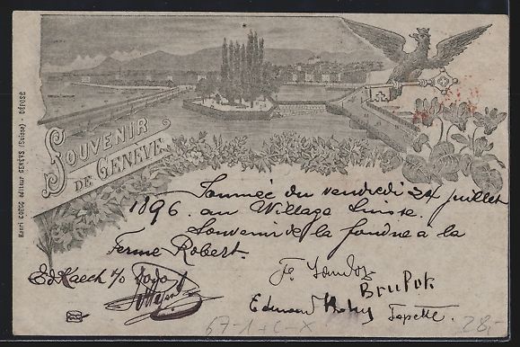 Ansichtskarten: Geneve, Exposition Nationale 1896, Ausst – Gebraucht aus Berlin von bartko-reher 1