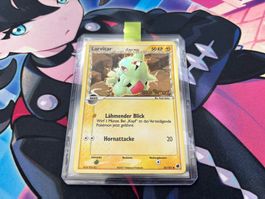 2007 POKEMON Larvitar Holo Stamp Dragon Frontiers 52