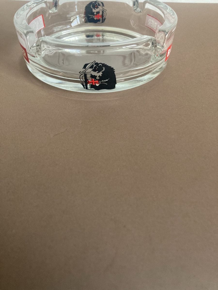 Portacenere: Aschenbecher Glas Baumberger Bier Durchmesser ca. 11cm – Usato da Aarwangen venduto da to-hirschi 1