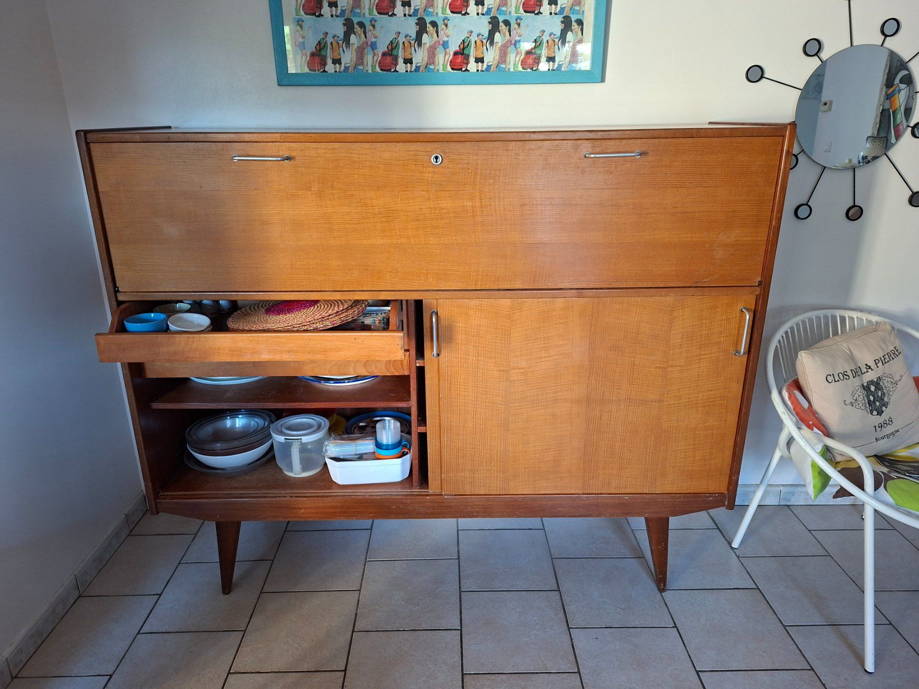 Credenze: Buffet vintage années 1950 - remettre rapidement – Usato da Chêne Bougeries venduto da guimzou 1