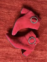 Gabor Stiefeletten Wildleder rot Grösse 39