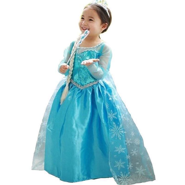Frozen Elsa Robe avec couronne Princesse 1