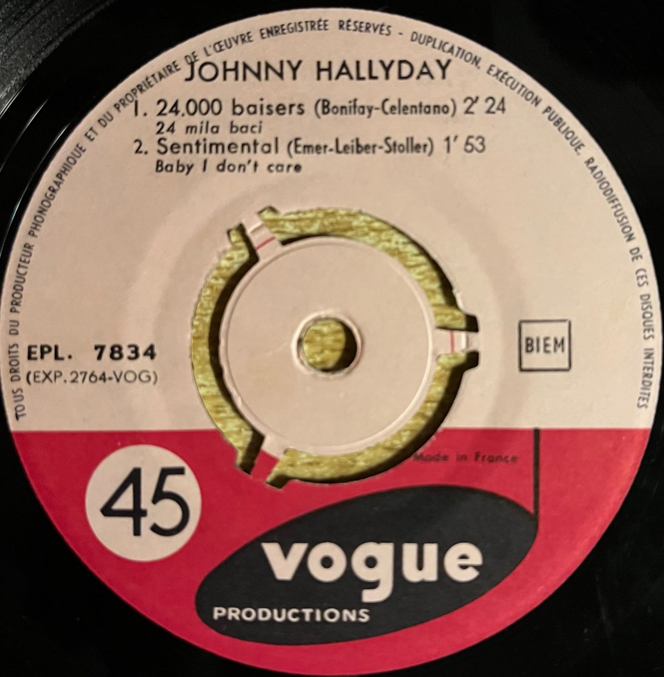 Schallplatten: JOHNNY HALLYDAY - 24.000 BAISERS – Gebraucht aus Bussigny von vinyl-pas-cher 3