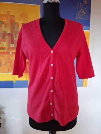 Rote Strickjacke Cardigan Gr. L 42 Blue Motion Sommer