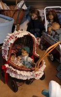 Nostalgie Puppenwagen, Vintage Korbwagen, Top Zustand