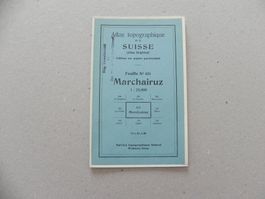Landkarte Marchairuz VD 1934 St.George Bière Saubraz Serniaz