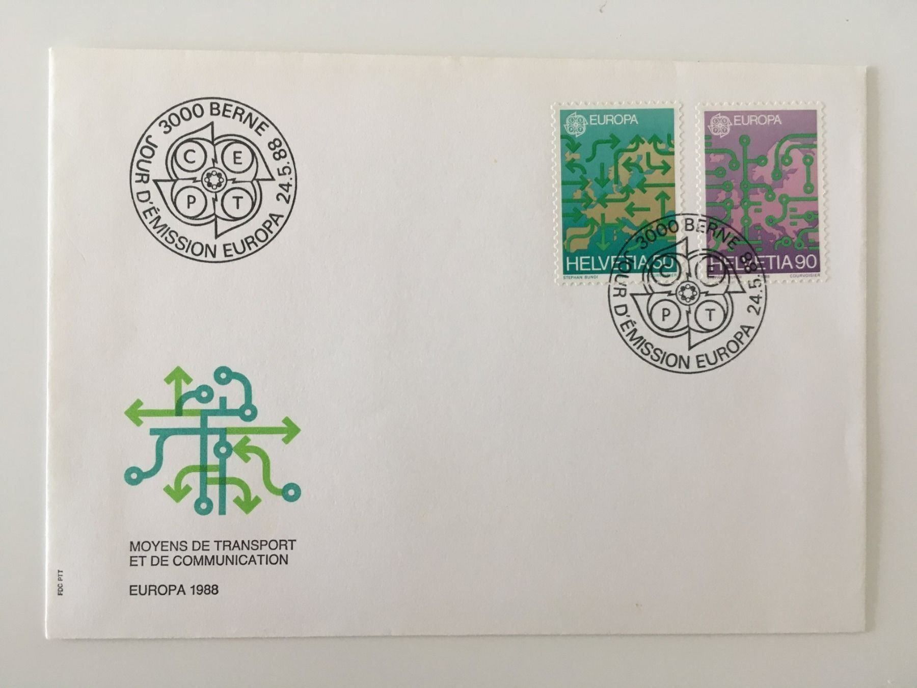 Tutti i francobolli: Brief EUROPA 1988 – Usato da Biel/Bienne venduto da almercaa