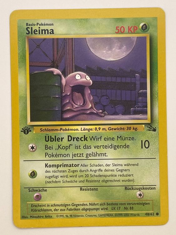 Sleima 48/62 Pokémon Fossil 1.Edition (Neu (gemäss Beschreibung)) in ...