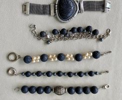 Schmuck aus Lavastein - Bracelet  Set = 12 Stück