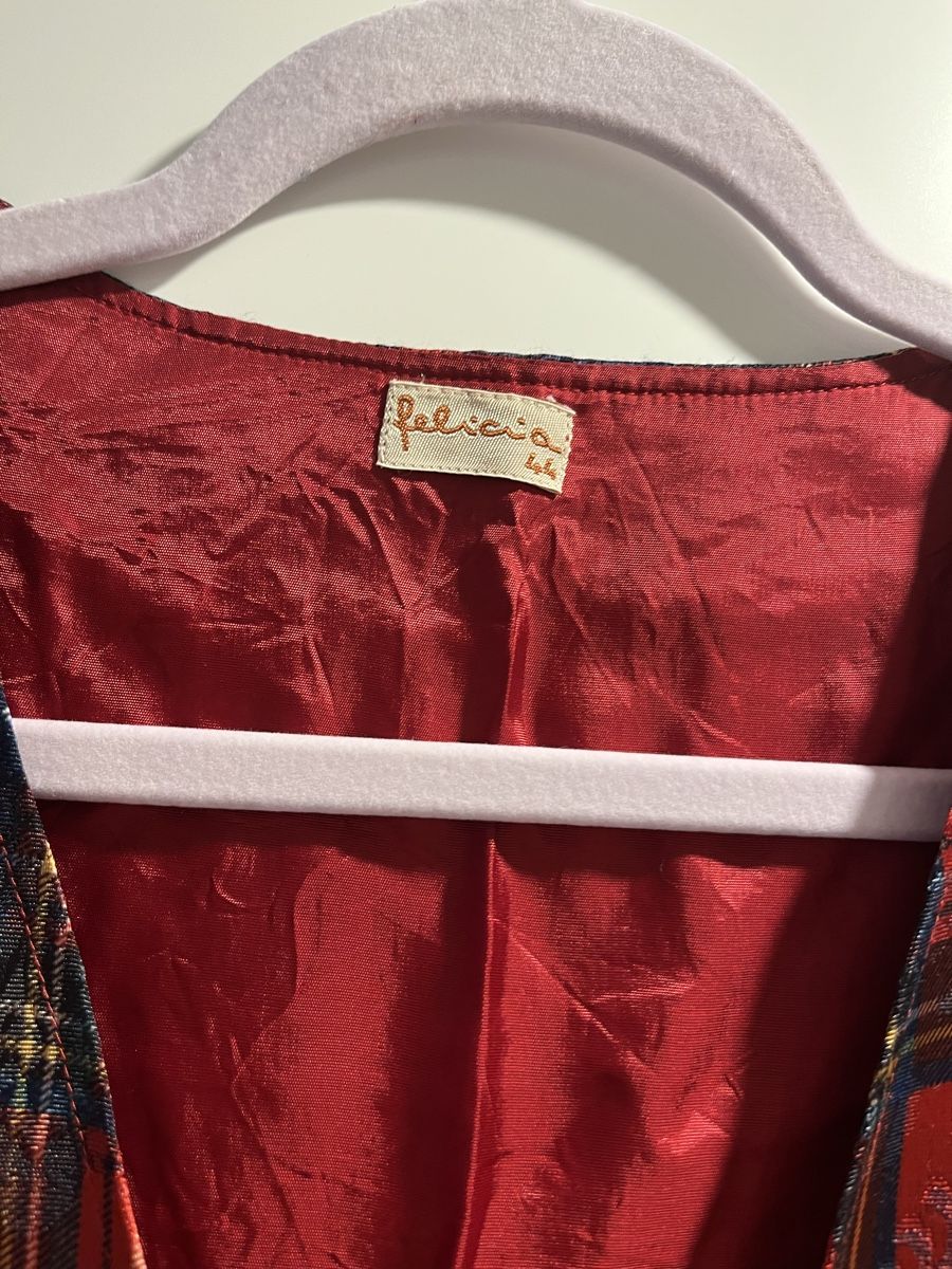 Gilet & Giacche: Vintage Elegante weste rot kariert Gr. 44 – Usato da Zürich venduto da Closetbesties 3