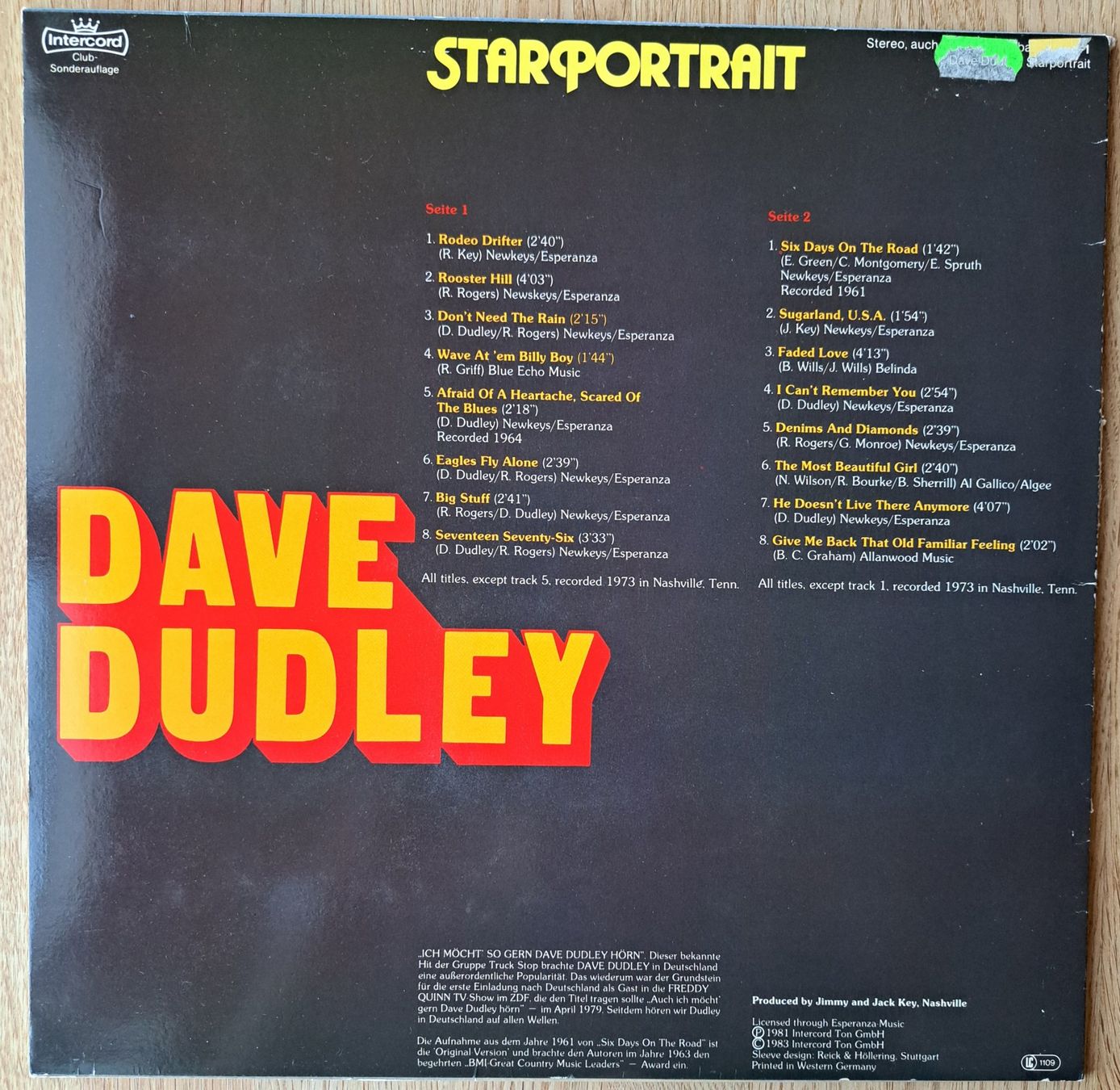 Dischi in vinile: Dave Dudley - Starportrait – Usato da Meggen venduto da Ricardokoch 1