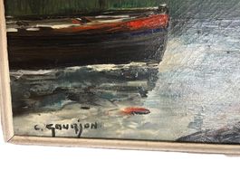 Gourjon Signed Painting / Tableau / Gemälde mid-20th c