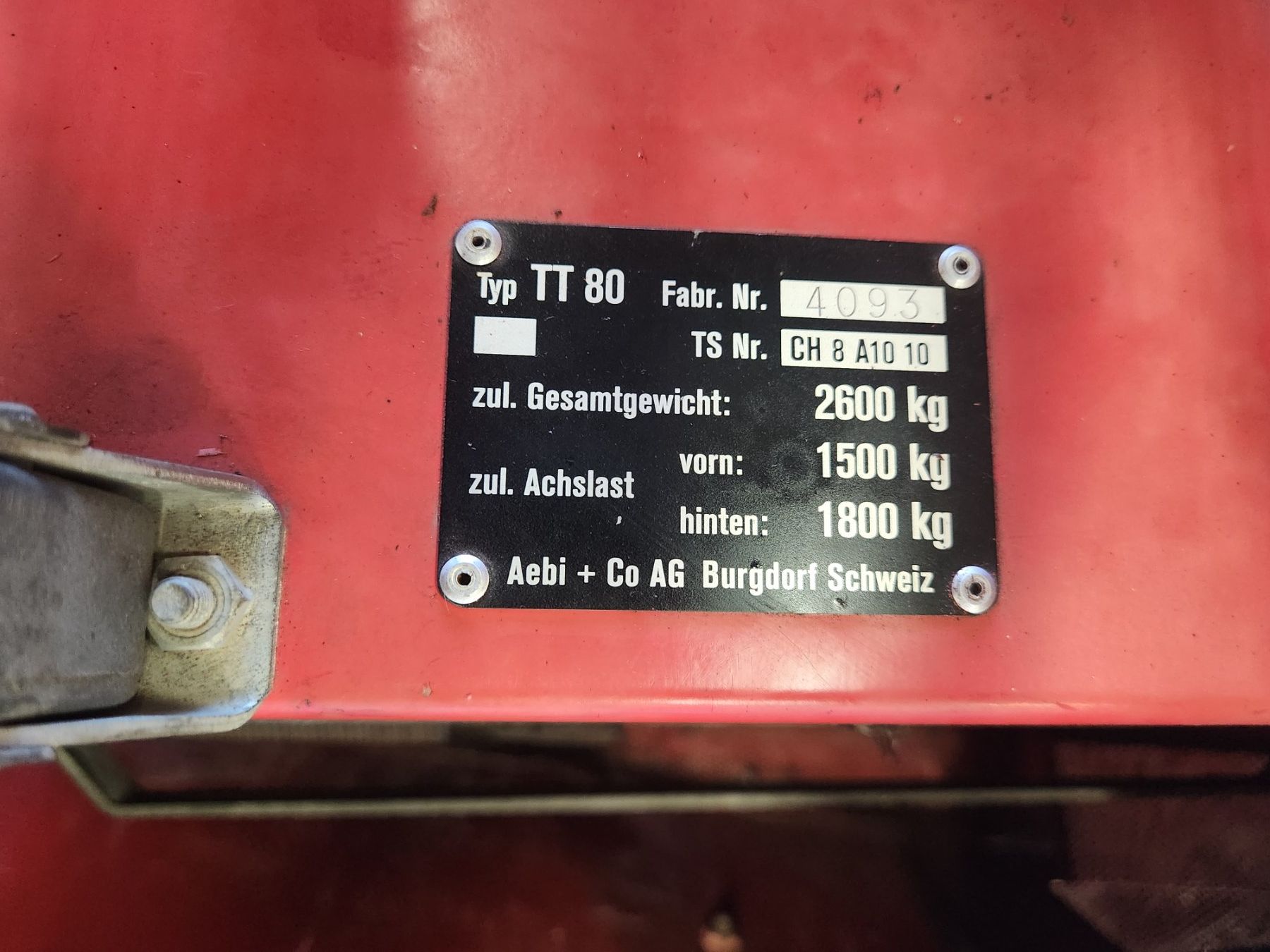 Aebi Trattori: 🚜 Aebi TT80 – Usato da Jona venduto da LMB-Maschinen 9