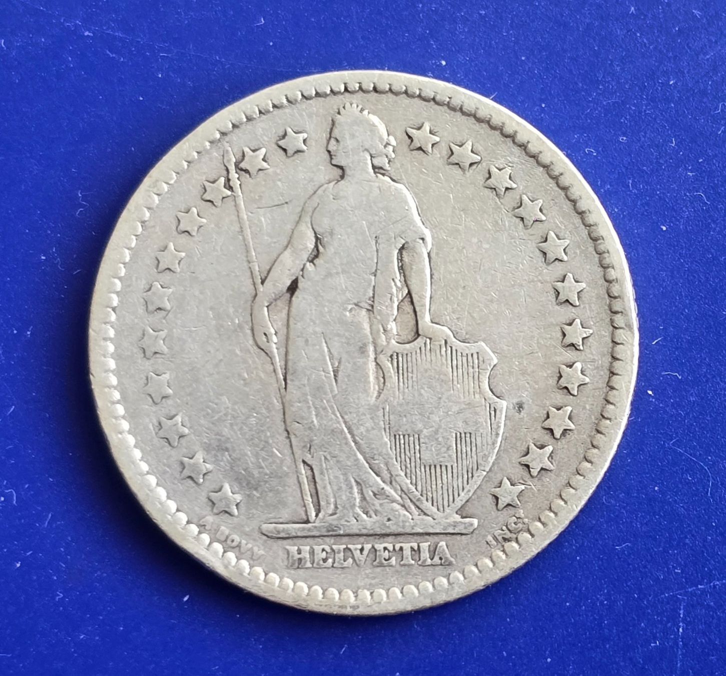 Tutti le monete: Silber Schweiz 2 Fr. 1886 – Usato da Winterthur venduto da Cruiser3 1