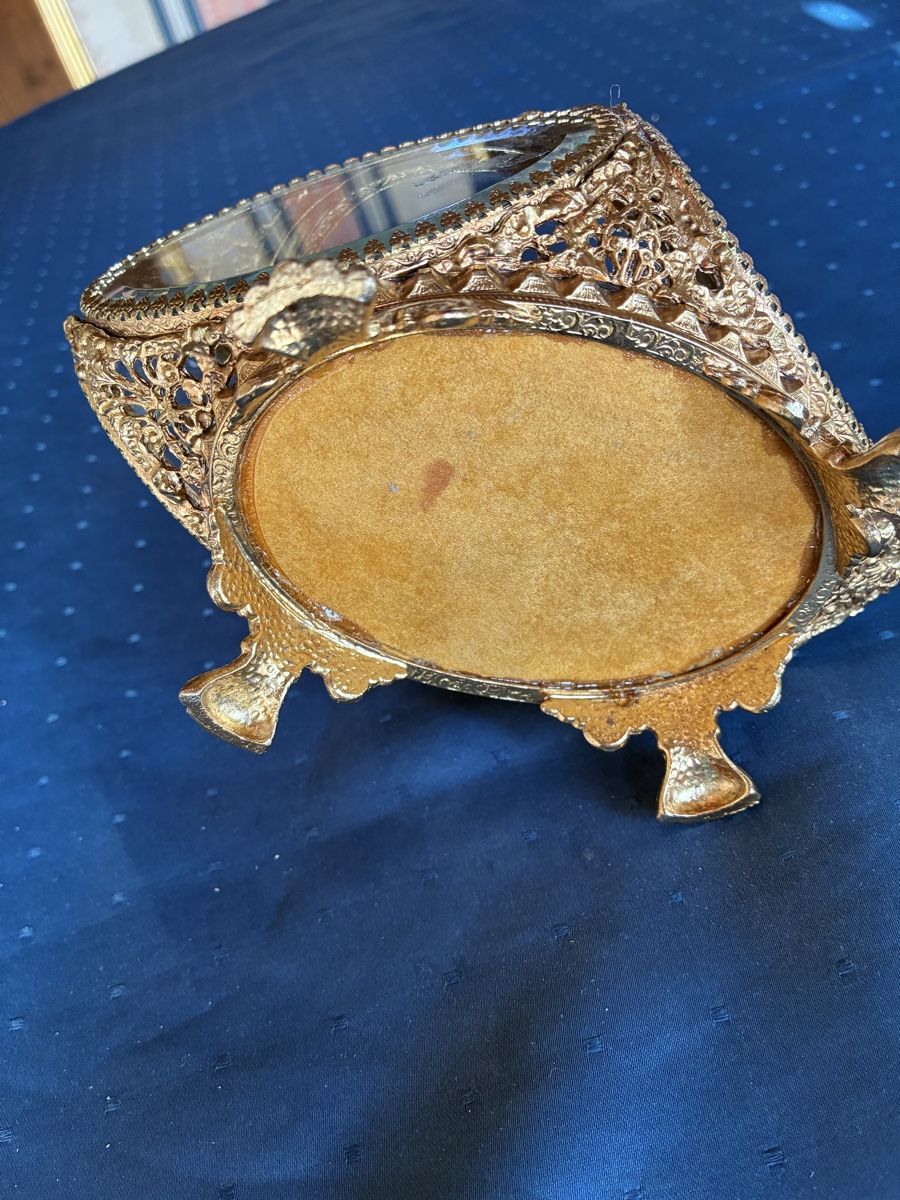 Barattoli: Antike Schmuckdose Messing / Glas – Usato da Dornach venduto da Rosengarten 4