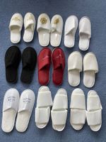 11 Paar Gäste-Schlarpen aus Frottee Grösse M und L  NEU !