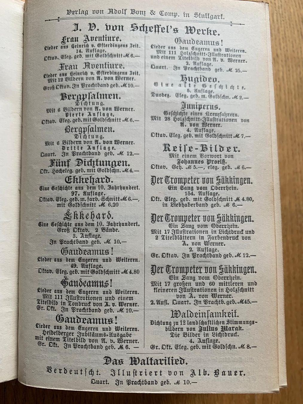 Bücher: Antikes Buch "Der Trompeter von Säckingen" 1887 – Gebraucht aus Grossdietwil von fab_8bdy 7